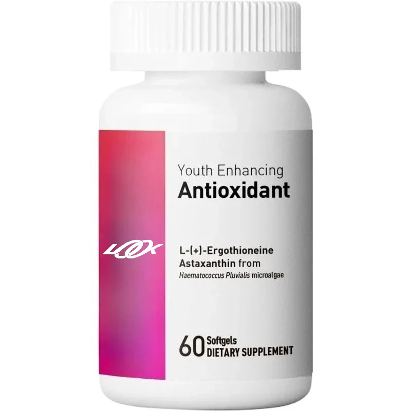 

6mg algae astaxanthin, ergothionein, vitamin E, immune health antioxidant supplement support -60 capsules