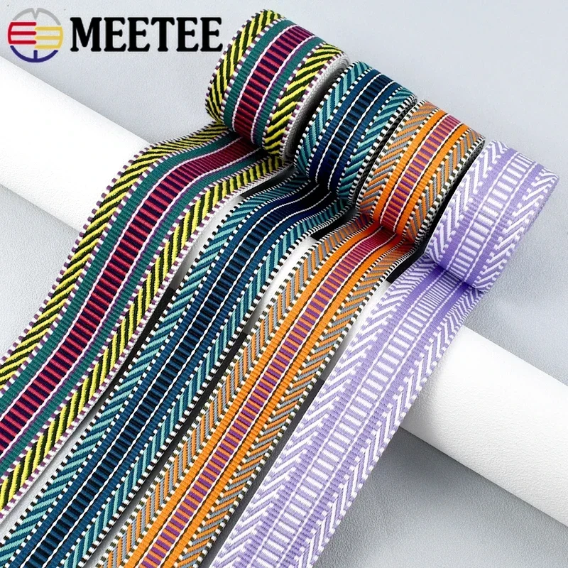 

1-5M 38/50mm Jacquard Webbing Straps Ribbon Band Shoulder Bag Strap Belt Sling Clothes Decor Bias Binding DIY Sewing Accessories