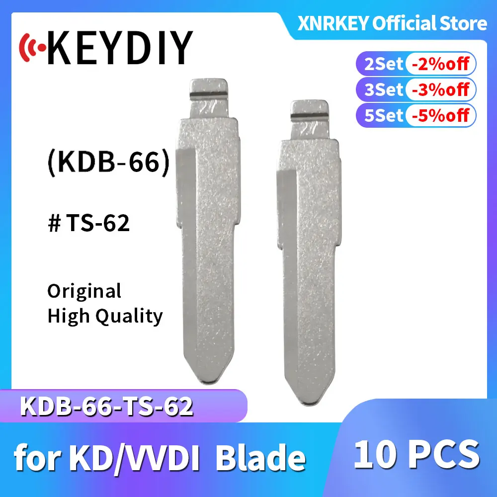 

XNRKEY 10 Pcs Replacement Car Blank Key Blade #TS-62 KD VVDI JMD for Renault Remote Key Blade