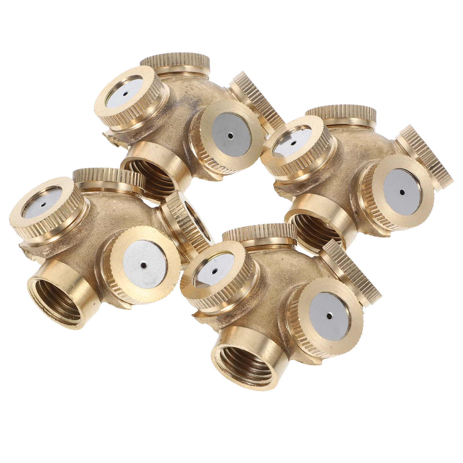 

4Pcs Spray Nozzle Brass 4 Hole Mist Nozzles for Agricultural Irrigation Lawn Misting Watering Sprinkler M14x1.5