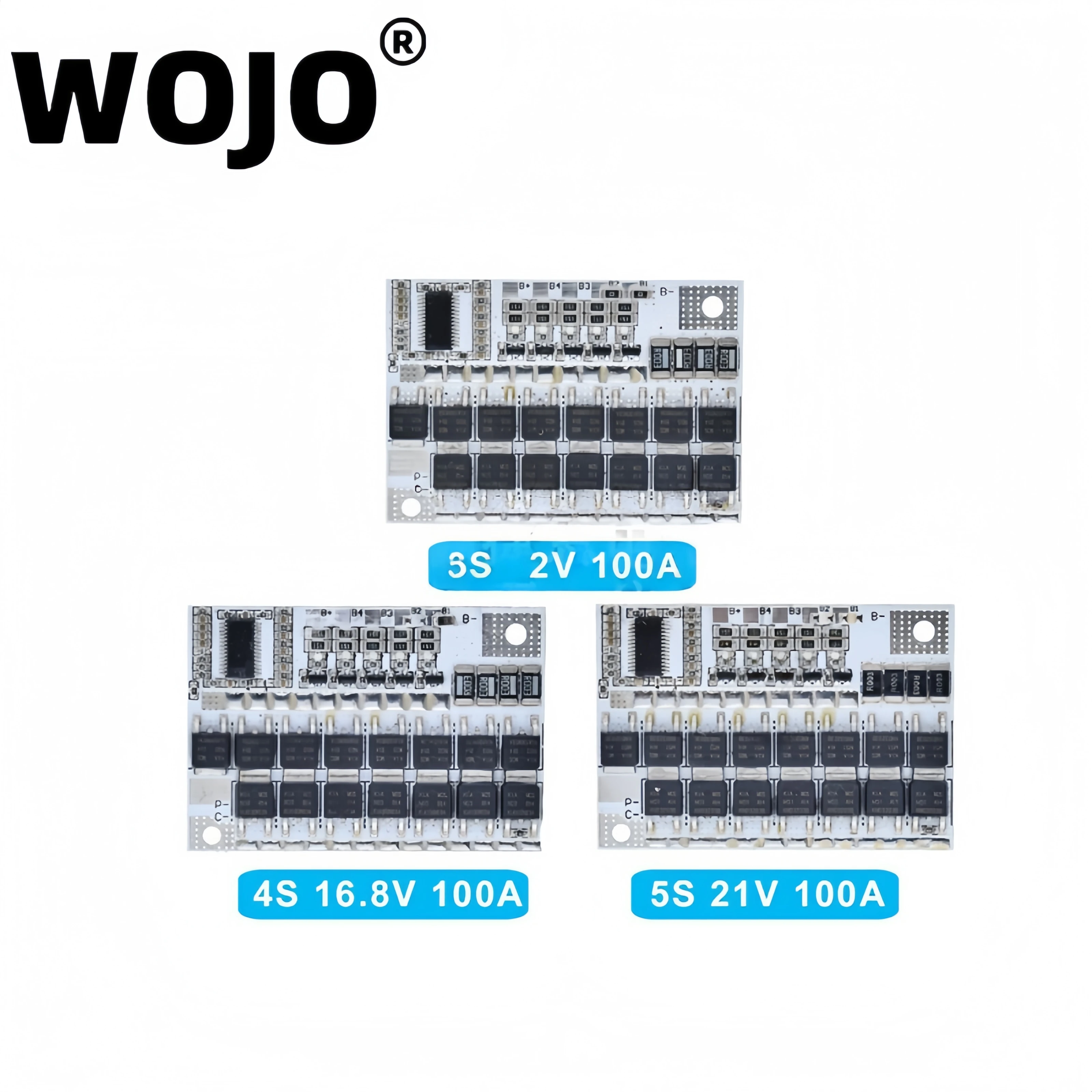 WOJO3s/4s/5s Bms 12v 16.8v 21v 3.7v 100a Li-ion Lmo Ternary Lithium Battery Protection Circuit Board Li-polymer Balance Charging