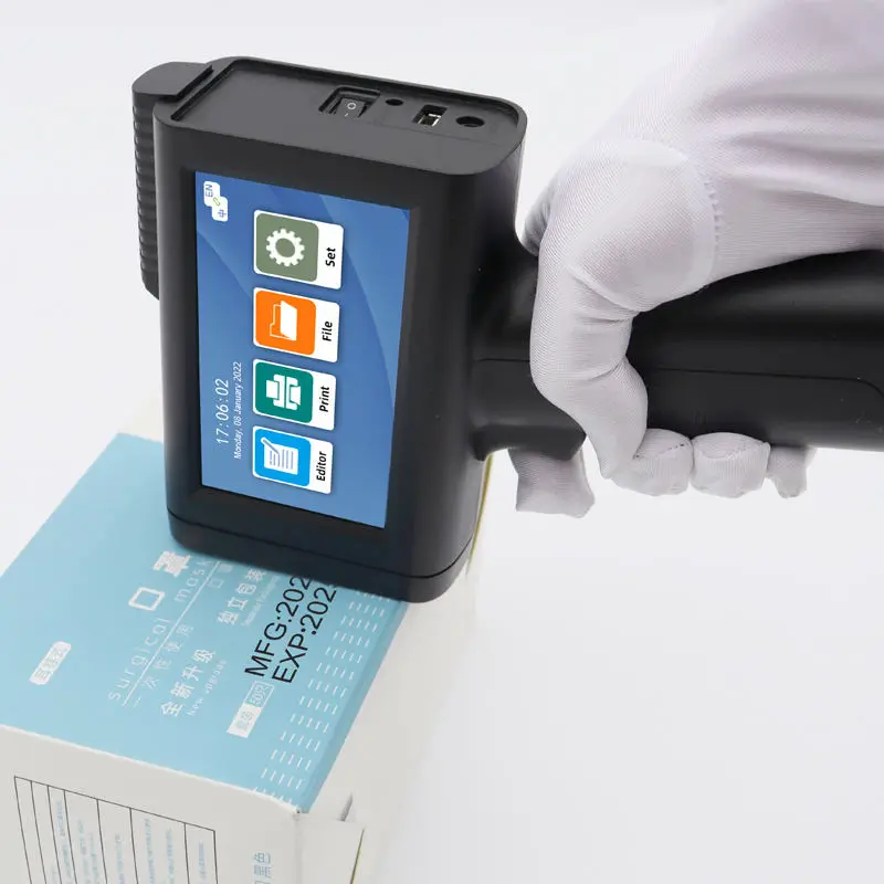 آلة الترميز شاشة تعمل باللمس المحمولة الحبر النفاث تاريخ المبرمج دفعة مجموعة رقم آلة الطباعة النافثة للحبر المحمولة النافثة للحبر #1