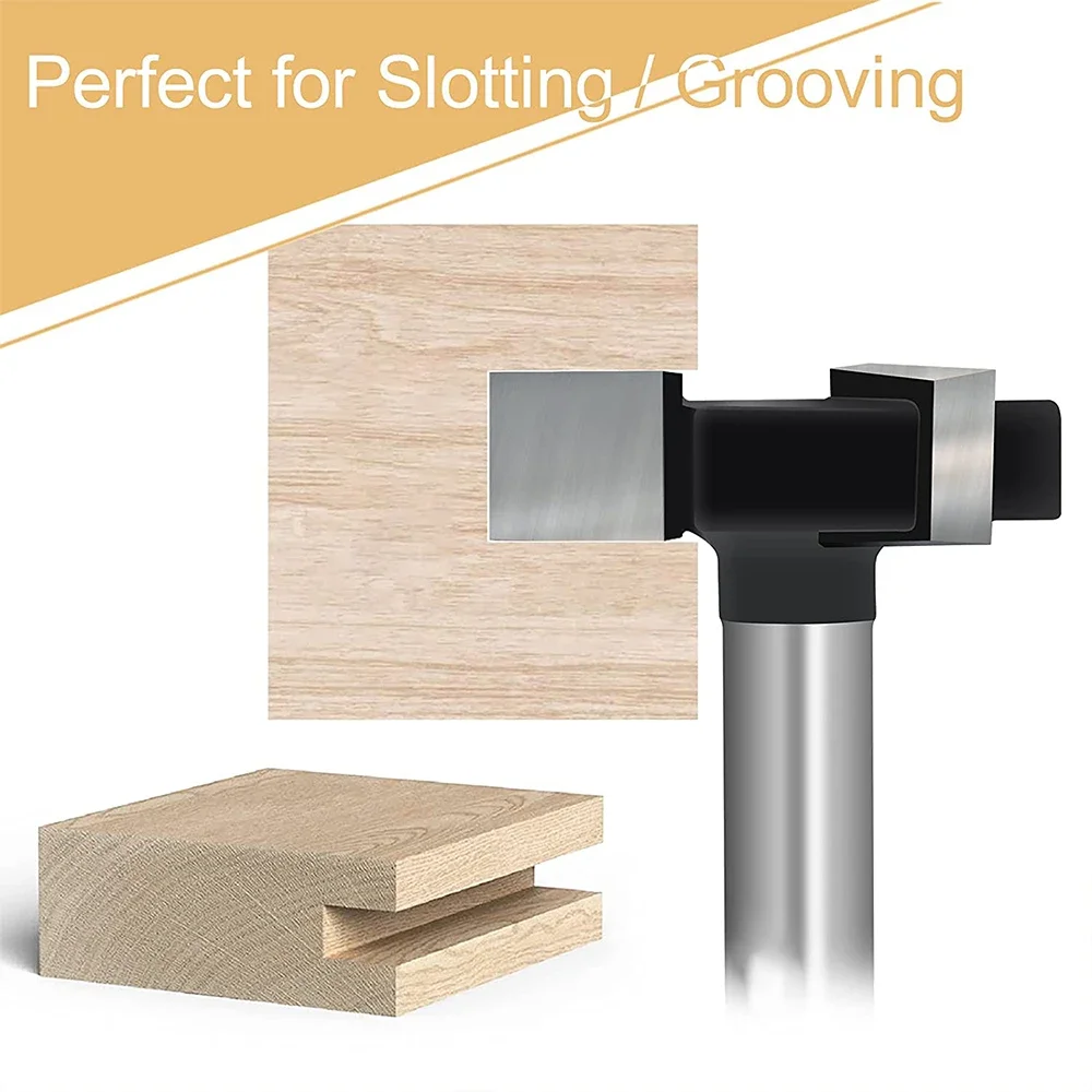 CNC Spoilboard Surfacing Router Bits 1/4 inch Shank 1 inch Cutting Diameter Slab Flattening Router Bit Planing Bit Wood Planing