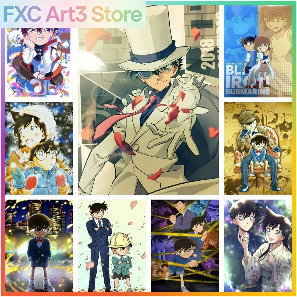 Rahmenlos, Detective Conan Japanischer Anime Diamantmalerei 5D DIY Kunst Mosaik Stickerei Kreuzstich Gartendekoration Kindergeschenk