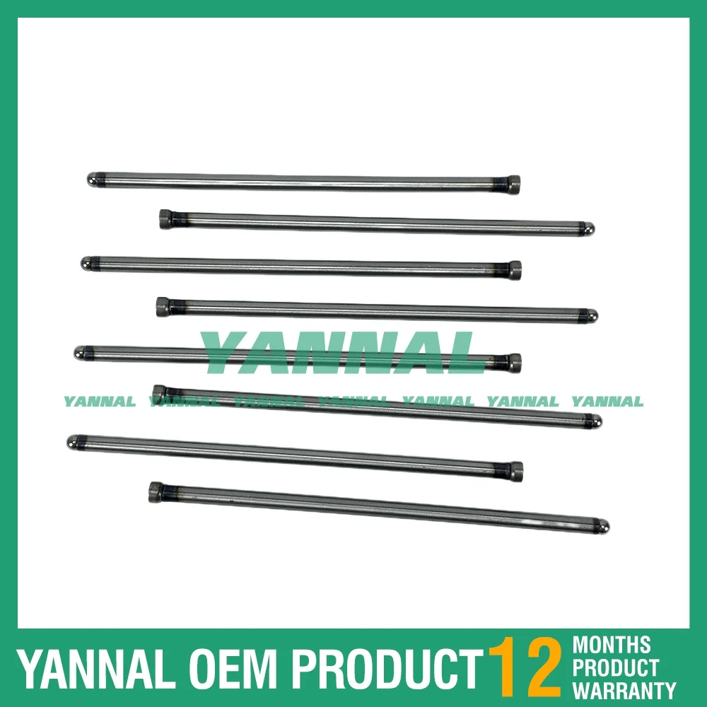 8 قطعة 4TNV82 4TNV86 4TNV84 4TNV88 صمام دفع قضيب لأجزاء محرك الديزل يانمار