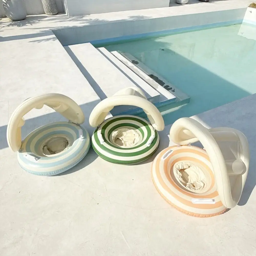 

New PVC Swimming Ring Leakproof with Detachable Sunshade Inflatable Swim Ring Pool Water