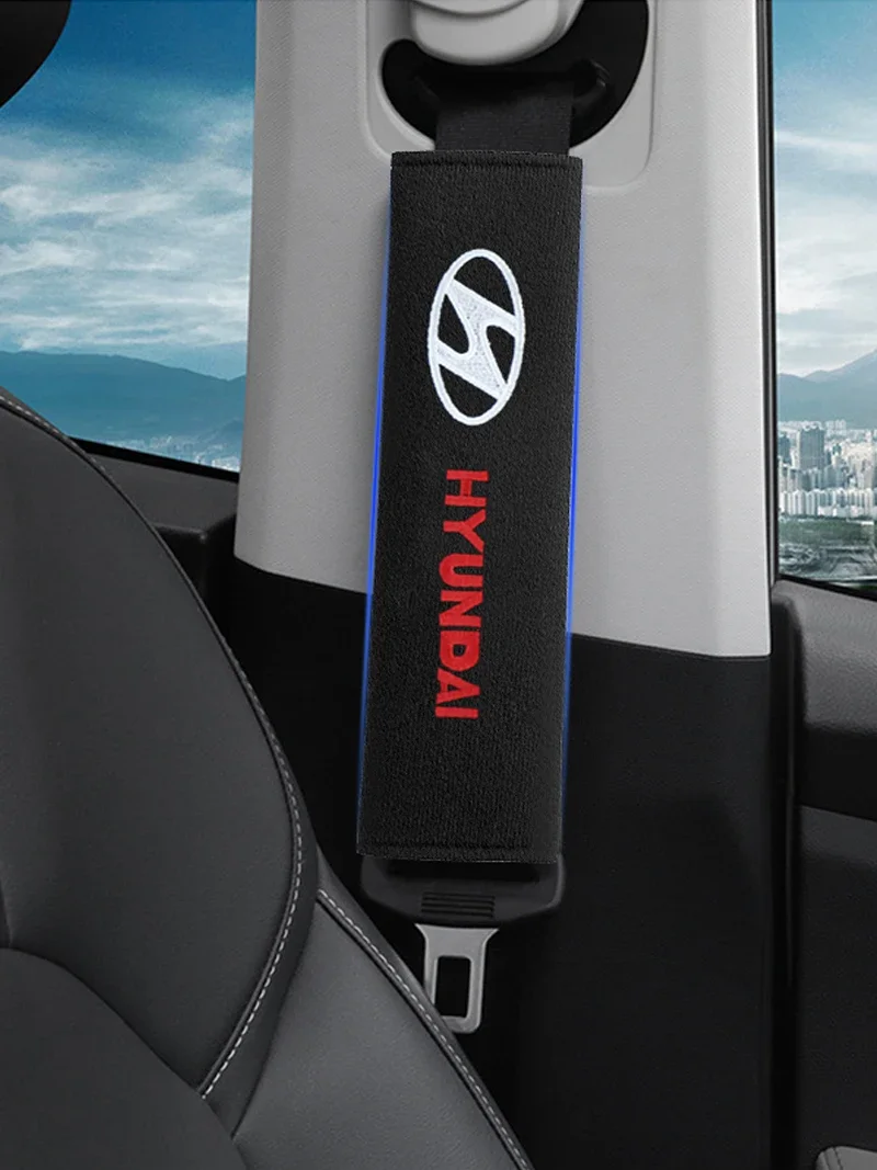 

Fashion Car Safety Belt Shoulder Cover Protection Pads For Hyundai Tucson Solaris I30 Creta Ix35 I40 Veloster Santafe