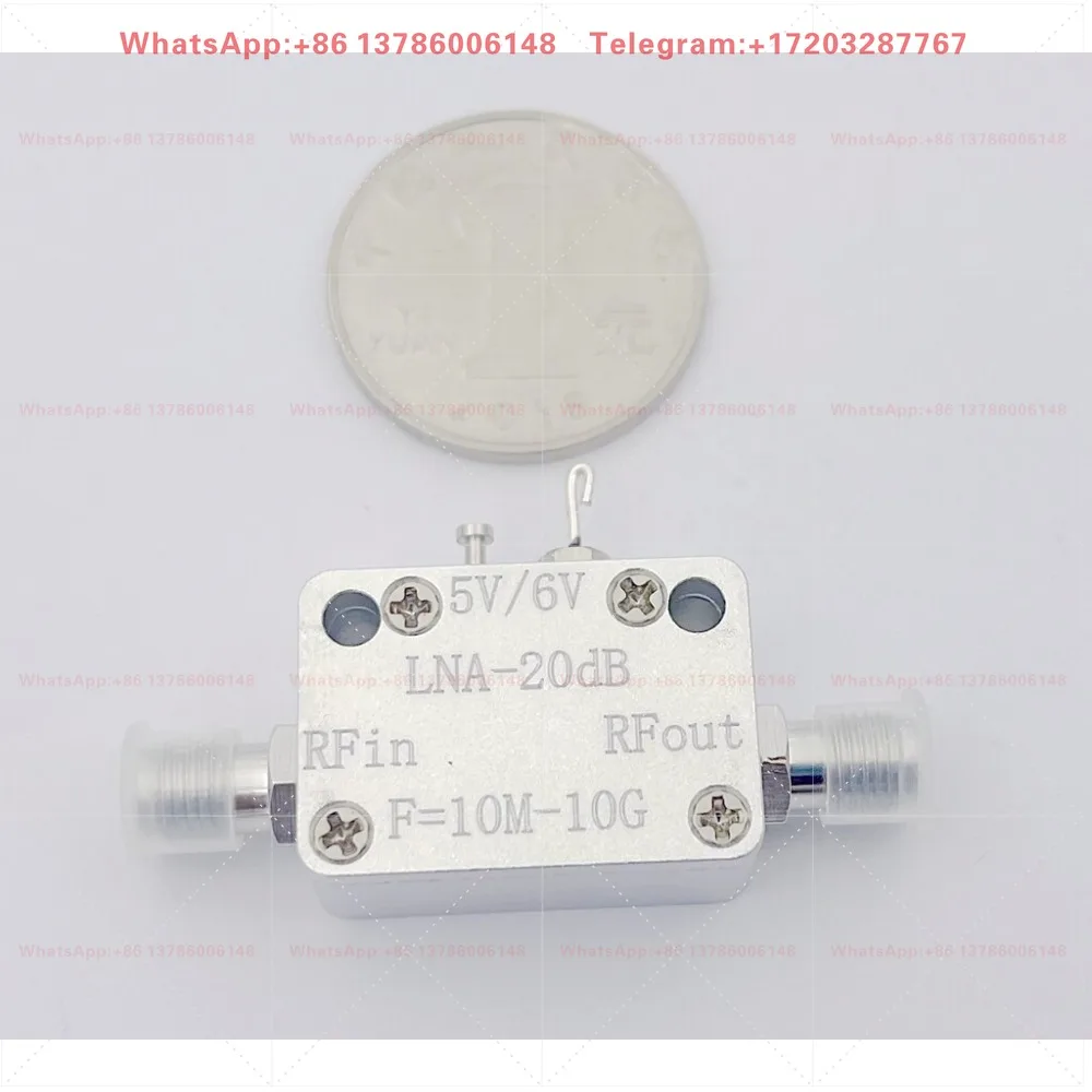 LNA RF broadband amplifier 10M-10G has good flatness, P1dB=20dBm, G=20dB, low noise amplification