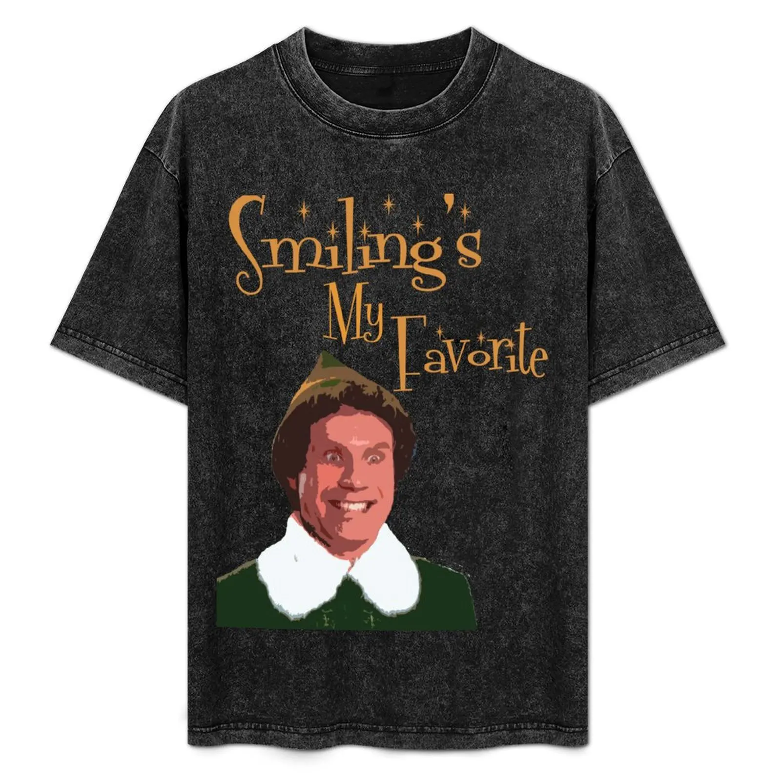 Buddy The Elf - Smiling My Favorite T-Shirt Active Sports Short Sleeve Cotton Shirt