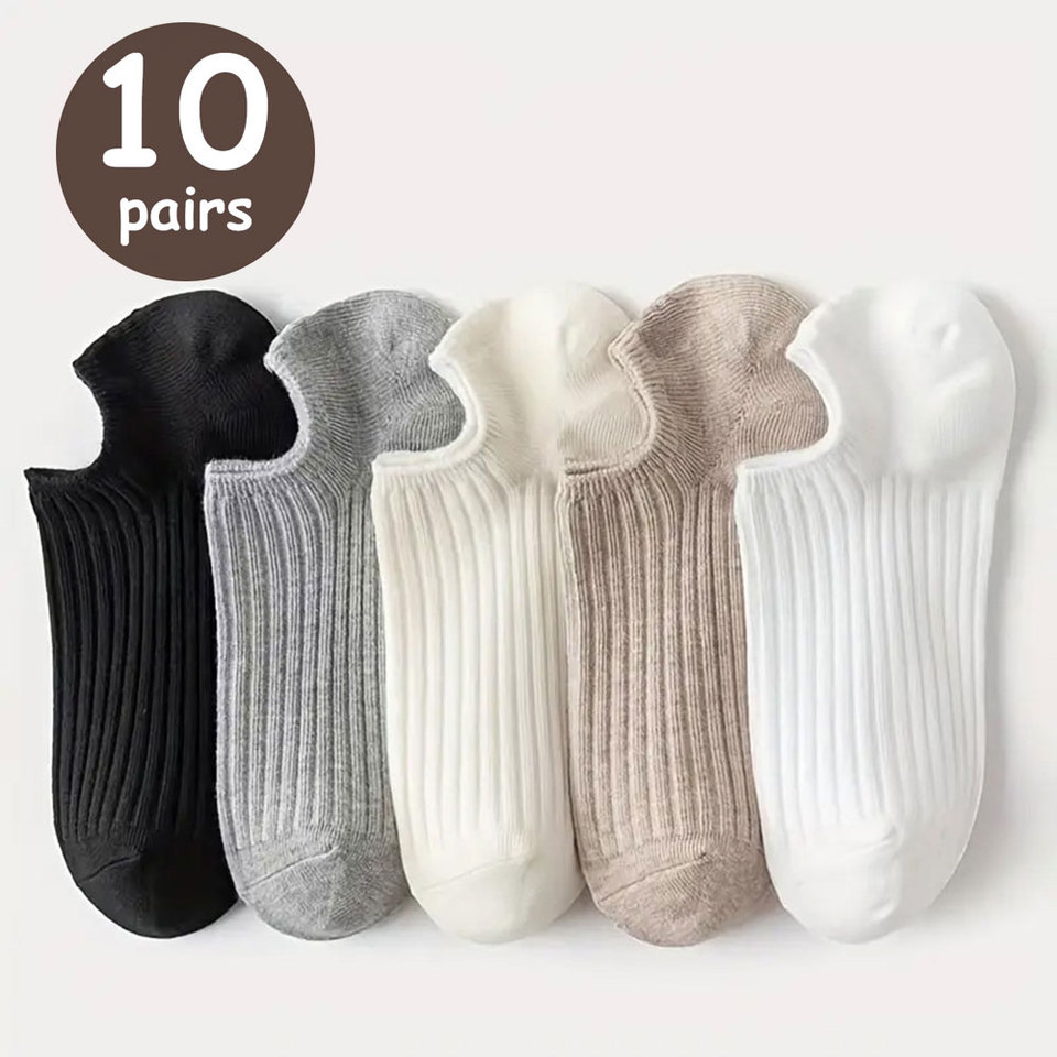 5/10 Pairs Solid color Pattern Women Men Boys Girls Unisex Couples Sports Socks Invisible Socks Spring Summer Holiday Gifts