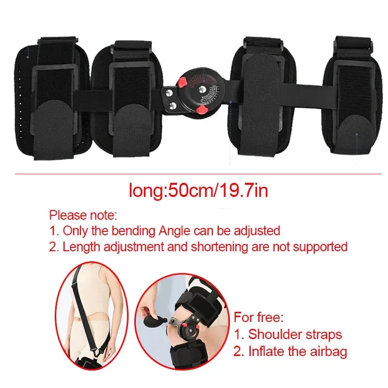 Adjustable Hinged Orthopedic Knee-Joint Support Knee Leg Brace Protector Post Surgery Bone Orthosis-Ligament Care Joint Support