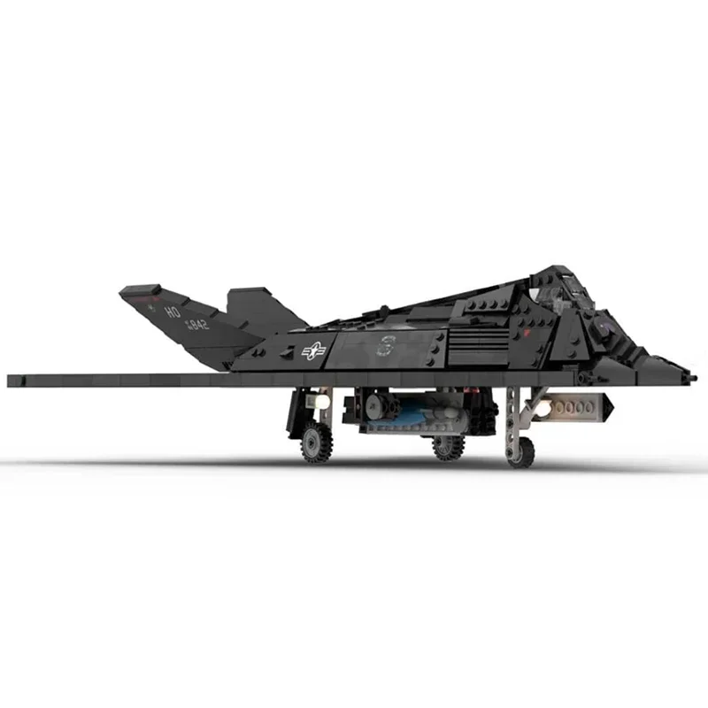 Bloques de construcción Moc para niños, juguete de ladrillos para armar avión militar, serie Nighthawk Fighter, ideal para regalo de Navidad