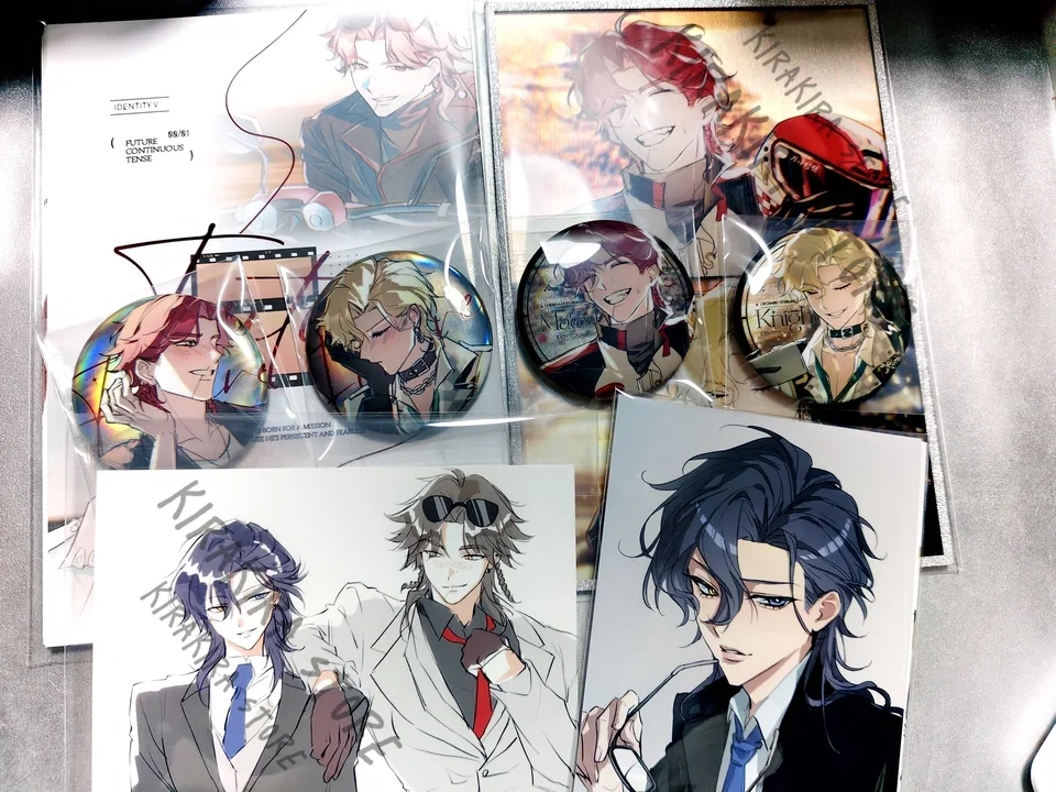 Identity Ⅴ Knight Richard Sterling Matador Hernando Romero Acrylic Double-flash Color Paper Cosplay Tinplate Badge Pins Postcard