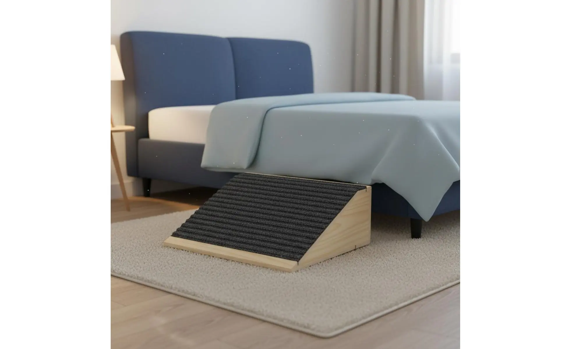 Wooden Pet Step Ramp Joint Protection Anti-Slip Dog Stair Single Step Pet Ramp Strong Wood Construction for Elderly Animals