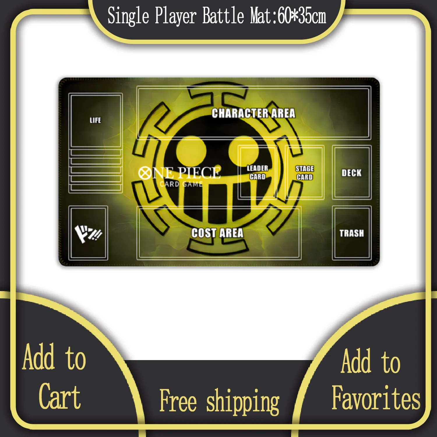 

for One Piece Nika Luffy TCG Playmat Game Card Mat for OPCG Battle Size 60X35cm Battle Playmat
