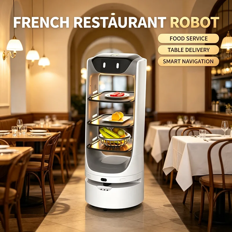 Food Delivery Robot Customizable Shell Service Robot Suitable For Hot Pot Restaurant Western Restaurant And Tea House Usage