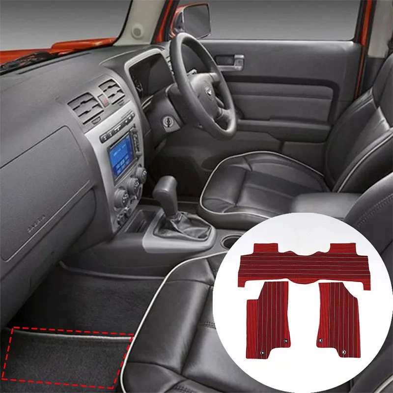 Customization Double-Deck Car Floor Mat For Hummer H3 2005-2009 Auto Accessories Waterproof and wear-resistant Car Carpet 3Pcs