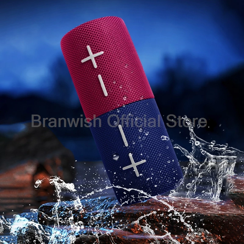 2 × 10 W magnetischer Lautsprecher 2-in-1-Bluetooth-Lautsprecher 4000 mAh Subwoofer IPX6 wasserdichte Audio-RGB-Leuchten TWS für Zuhause, draußen, drinnen