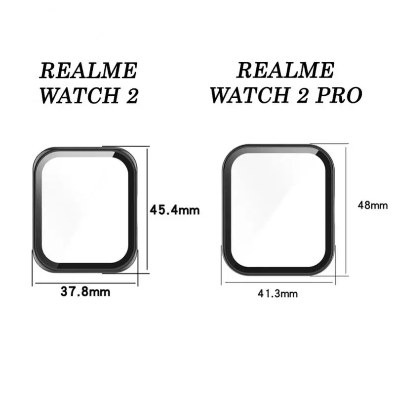 Smart Accessories Watch Case Tempered Glass Protector Pc Case Protective Shell For Realme Watch 2 Case Smart Watch Full Coverage