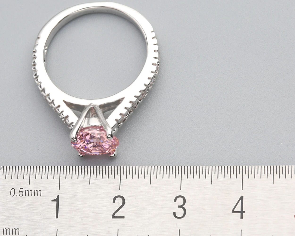 8*8mm Pink Kunzite6 925 Sterling Silver Ring Q0699-F