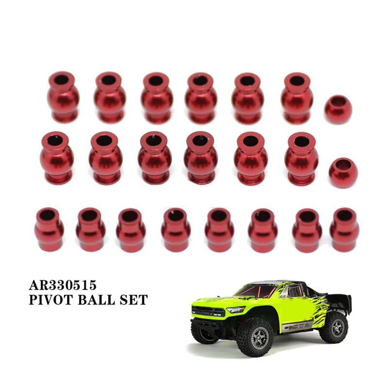 22Pcs Aluminum Alloy Pivot Ball Head Set AR330515 for Arrma 1/10 4X4 Granite Mega Senton Typhon RC Car Upgrade Part