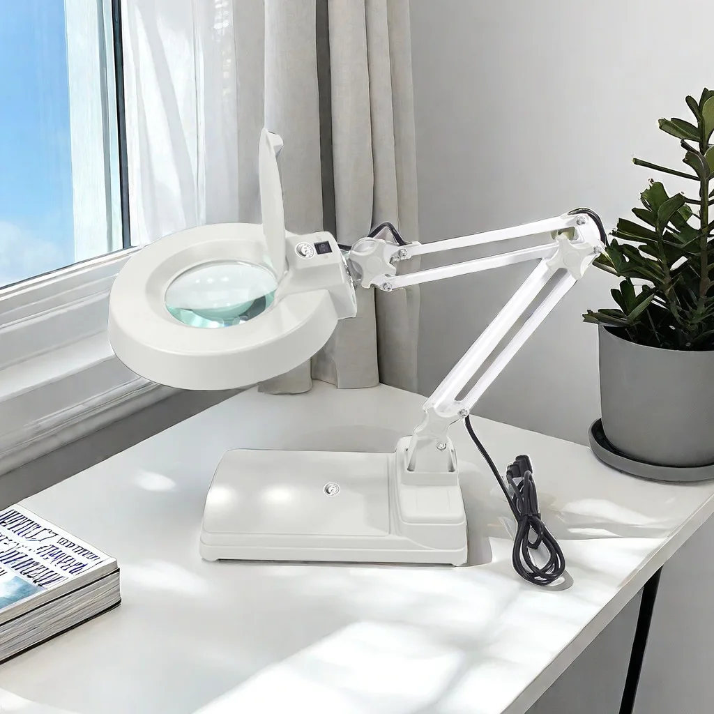 Desktop Repaired Magnifier LT-86C 10X 20X White Glass High Precision for Dental Lab Equipment