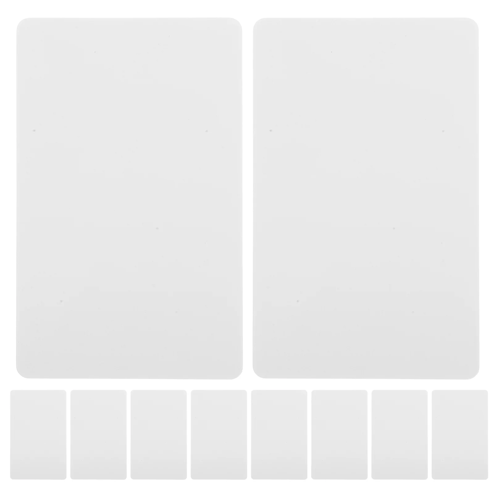 10 Pcs Employee Card White Credit Dual-side Membership Printable PVC Fake Unfinished Blank Tag