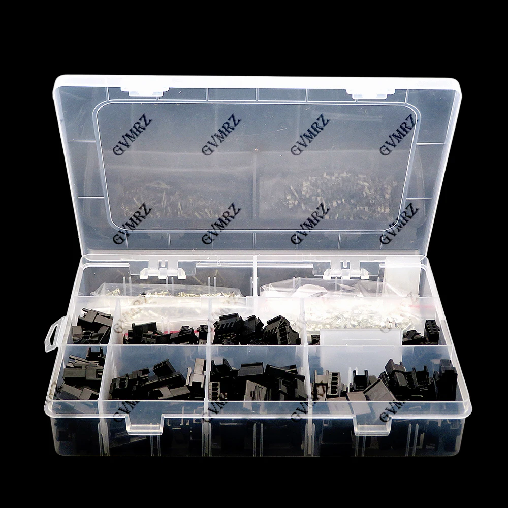 520PCS/box 2.54mm Pitch 2 3 4 5 Pin JST SM Male & Female Plug Housing Pin Header Crimp Terminals Connector Kit 4 5P