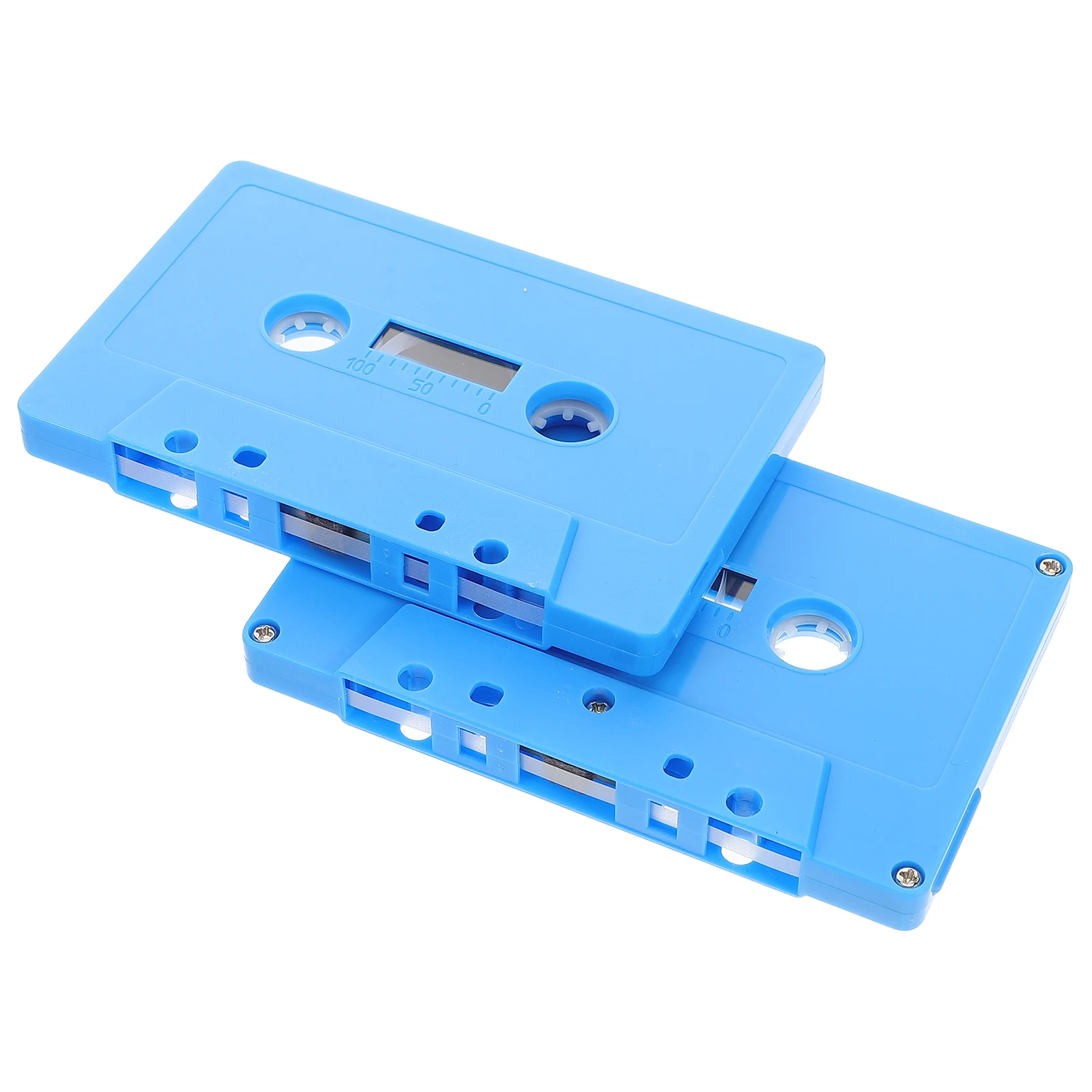 

2 Pcs Retro Tape Cassette Vintage Decor Color Empty Cassettes Audio Blank Tapes Adhesive