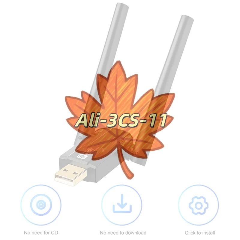 

USB-адаптер Wi-Fi 6 со скоростью 900 Мбит/с, антенна с высоким коэффициентом усиления 5dBi, двухдиапазонный 2,4/5 ГГц, передатчик/приемник WLAN для ПК, ноутбуков, планшетов