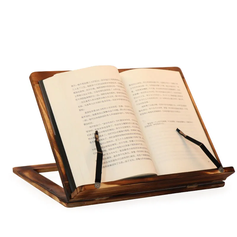 Easy Reading Folding Wooden Pine Frame Reading Bookshelf Book Reading Bracket Tablet PC Support Stand Table Magazine Holder