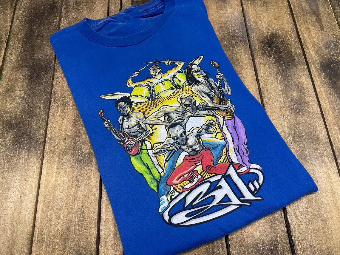 Vtg 311 Band Soundsystem Tour Unisex Classic Shirt Cotton Blue Full Size MM1737