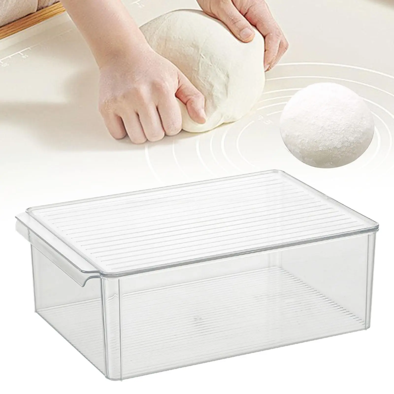 Dough Container Container with Lid Baking Accessory Dough Balls Container Pizza Dough Proofing Box for Home Fridge Restaurant