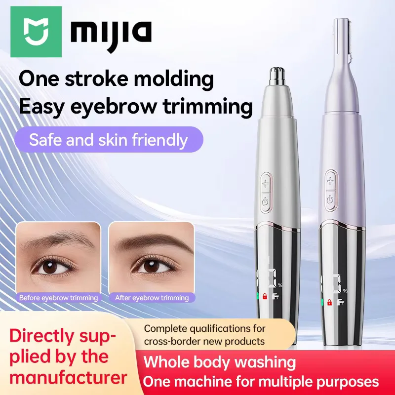 

Mijia New Electric Multifunctional 2-in-1 Eyebrow Trimmer Nose Hair Trimmer IPX7 waterproof Trimmer for Men and Women