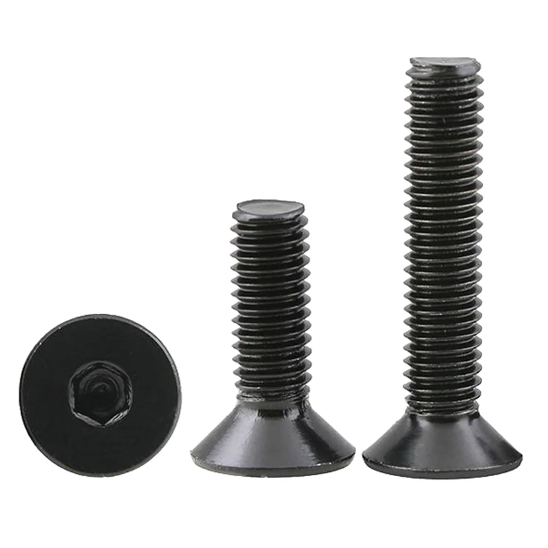 M2 M2.5 M3 M4 M5 M6 M8 Black Galvanized Zinc Plated 304 Stainless Steel Hex Socket Flat Countersunk Head Screw Bolt DIN7991