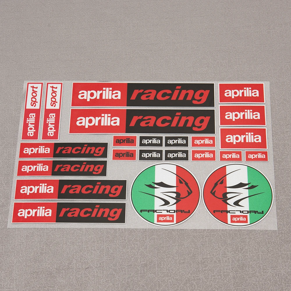 Casting Aprilia Racing-Ensemble d\'autocollants de moto, RSV RSV4 Tuono RS, décalcomanies pour casque de vélo Regional, accessoires de moto