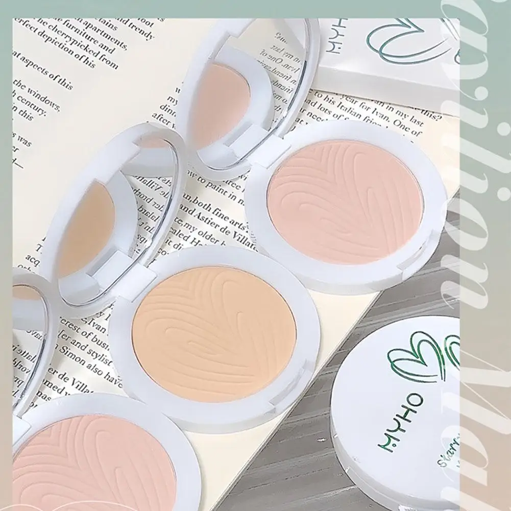 NEW 1/2pcs Matte Face Pressed Powder Full Coverage Natural Nude Setting Translucent Compact Powder Long Last Oil Control Makeup