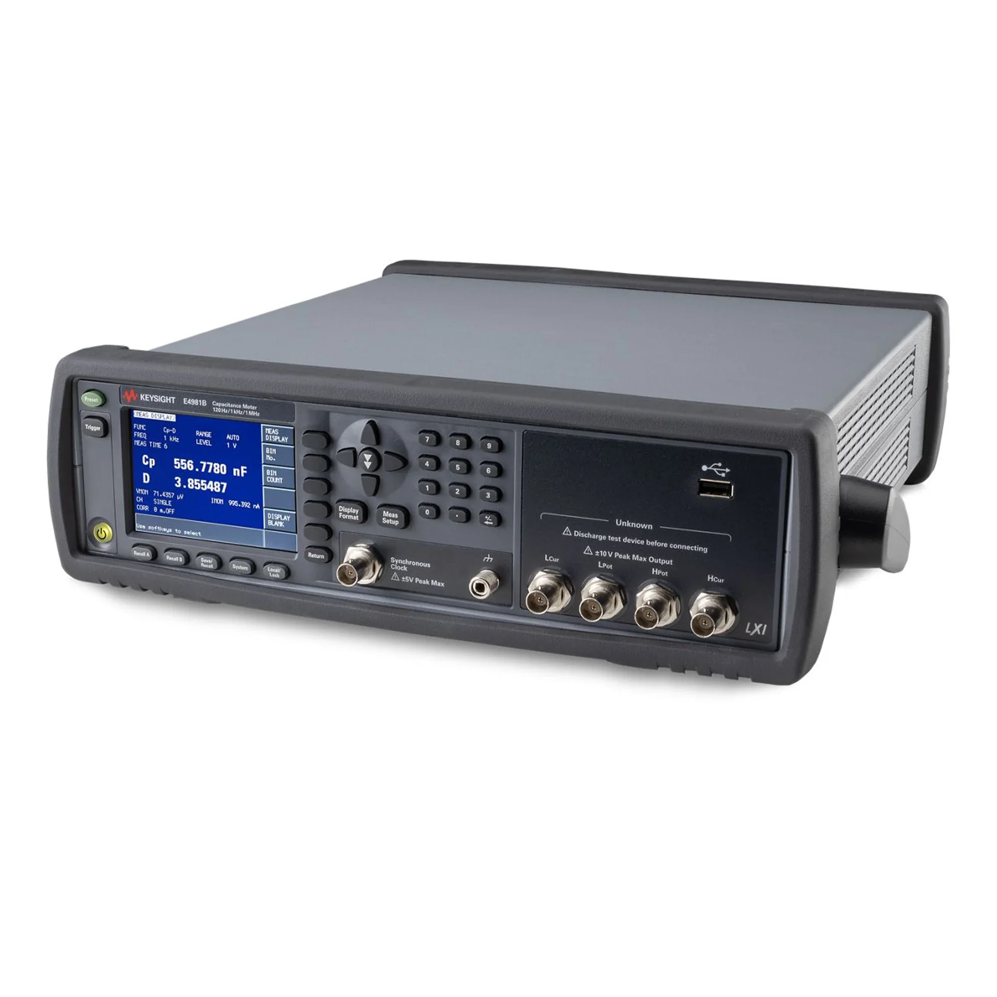 Keysight 커패시턴스 계량기, E4981B, 120Hz, 1 kHz, 1 MHz