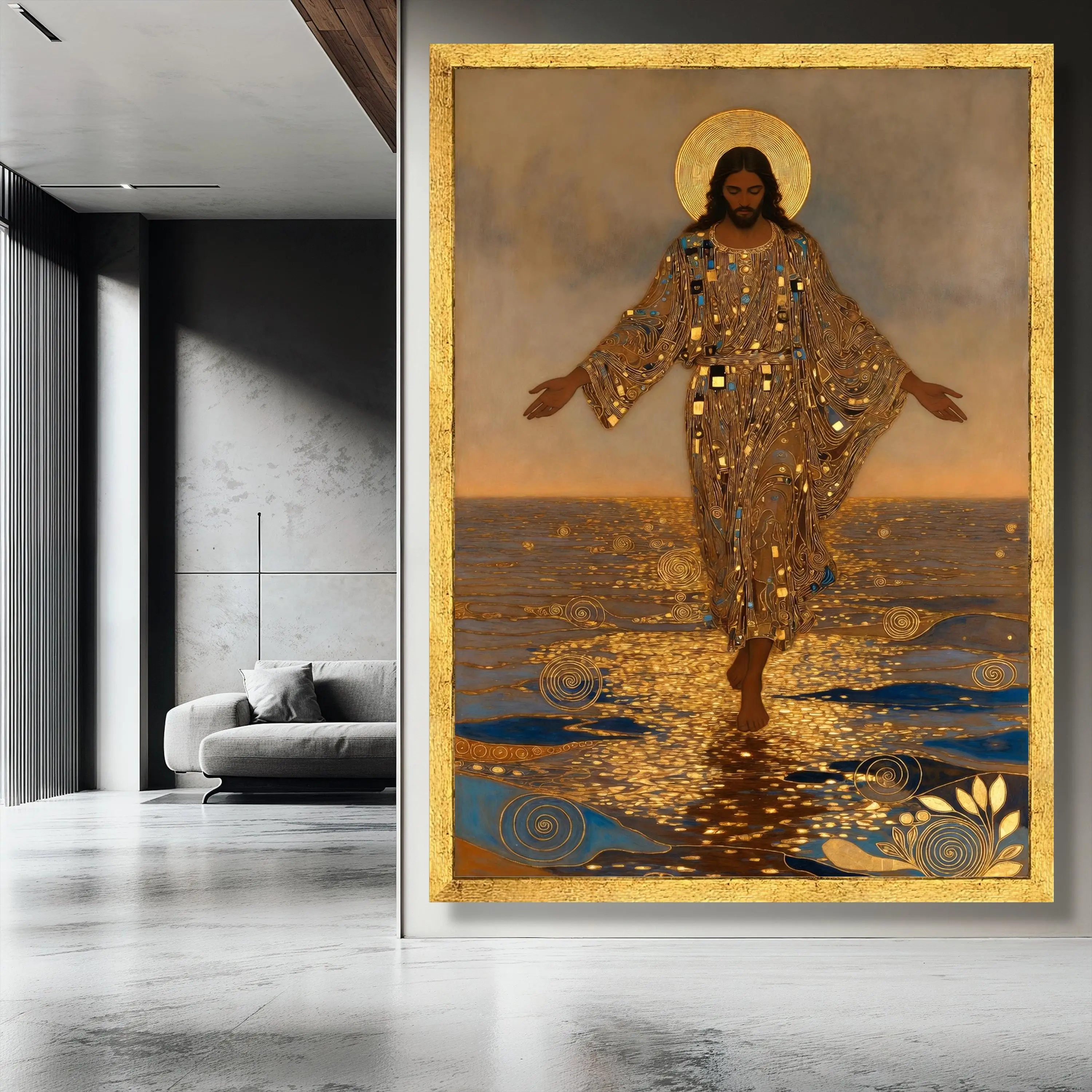 Jesus Canvas Wall Art Framed Canvas Painting Religious Wall Decor Ready To Hang Home Canvas Decor