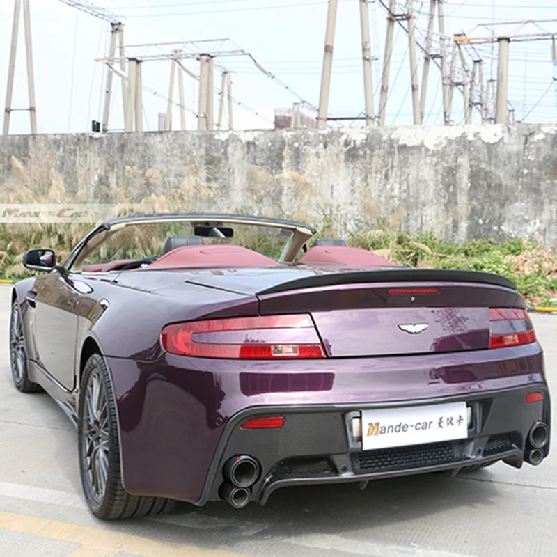 

Car-styling Auto Accessories Dry Carbon Fiber Rear Spoiler Fit For 2007-2015 V8 Vantage Ma Style Rear Trunk Spoiler Wing