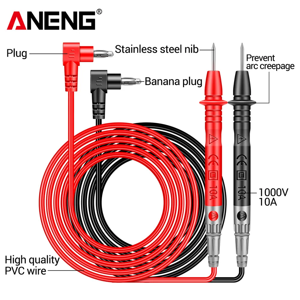 ANENG PVC 멀티미터 테이블 펜 리드, 고품질 범용 다기능 조합 라인 테스트 펜, 바늘 스틱 도구, PT840, 10A