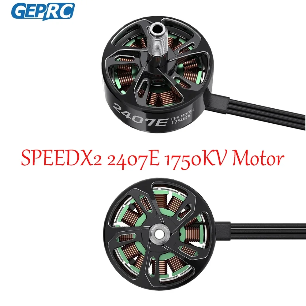 GEPRC Quads Racing Drone multicóptero RC SPEEDX2 2407E Motor 1750KV 5-6 pulgadas alto par bajo consumo uso adecuado para carreras FPV