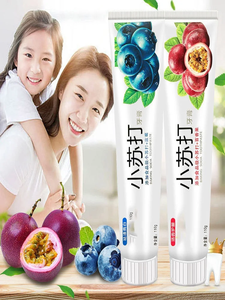 Fruit Flavor Baking Soda Toothpaste,Powerful Decontamination Whitening Toothpaste,Prevent Tooth Decay,For Brushing Teeth