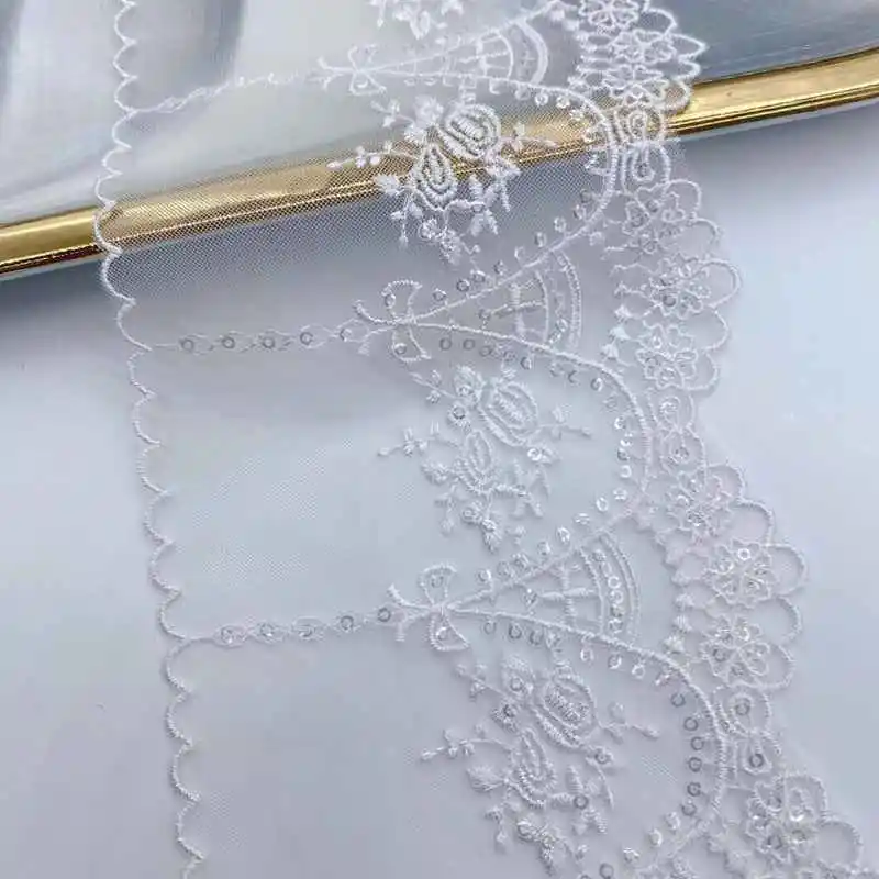 Mesh sequin Lace Wedding Dress Decoration Curtain Accessories Dress sewing DIY Lace Accessories