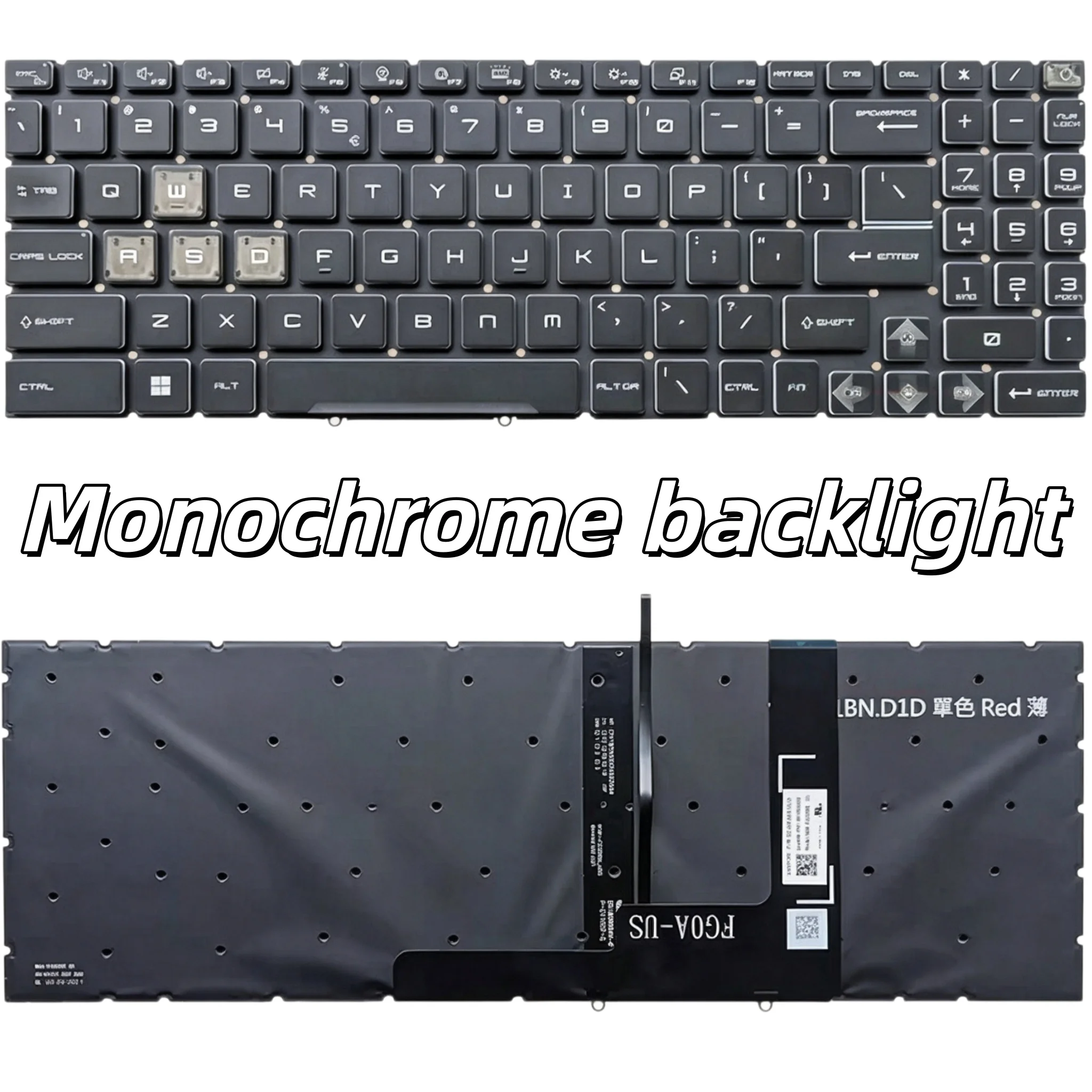 New For MSI Cyborg 15 A12V/A13V/A13U/A13VF Cyborg 15 AI A1V Crosshair 15 R6E B12UE ZKatana 15 PULSE 15 B13V backlit keyboard
