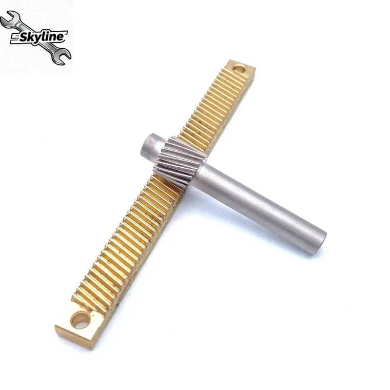 DIY Sliding Table Drive Accessories, 0.5 Module Helical Rack And Pinion With 40-500mm Length & Multi-tooth Selection