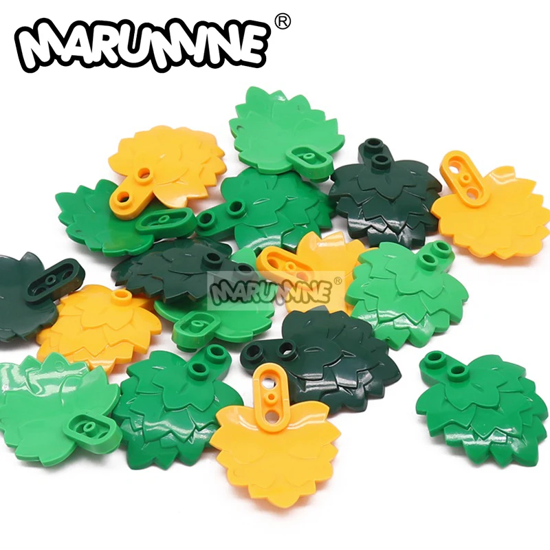 MARUMINE 100PCS MOC Layered Leaves Building Blocks 5058 Compatible Tree Plant Scene DIY Assembly Bricks Educational Toy Parts
