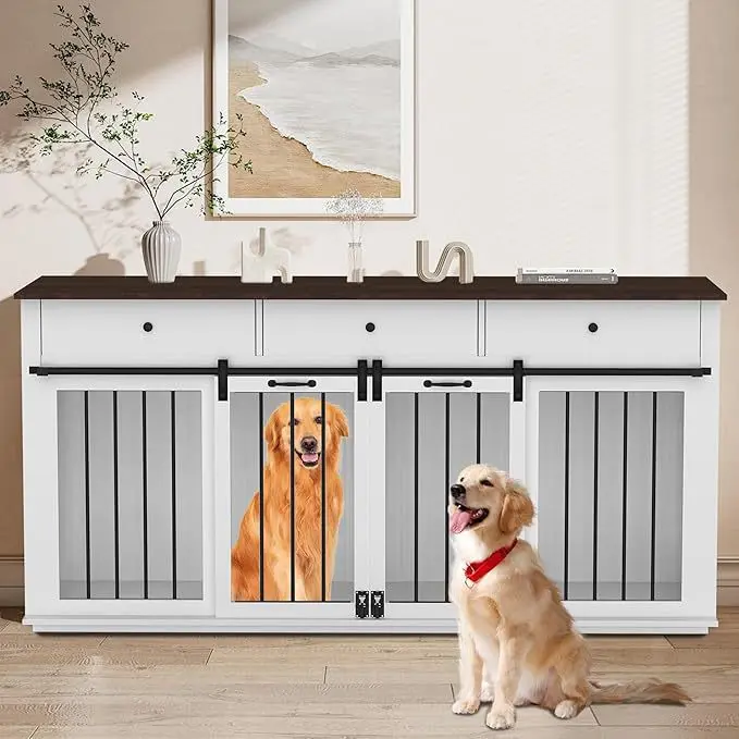 Pet furniture Panel furniture Dog cage Double-sided open cabinet Kennel
