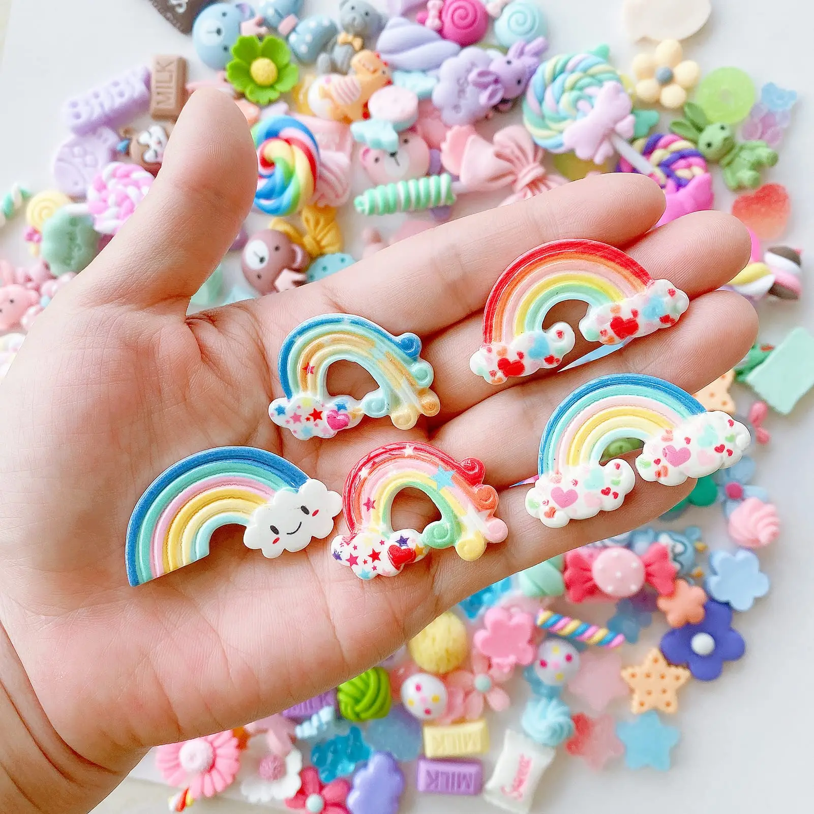 10/30 Pcs Scrapbooking Cute Set, Bulk Mixed Resin Flatback Animal Ornament Supplies for DIY Craft Making DIY cell phone case