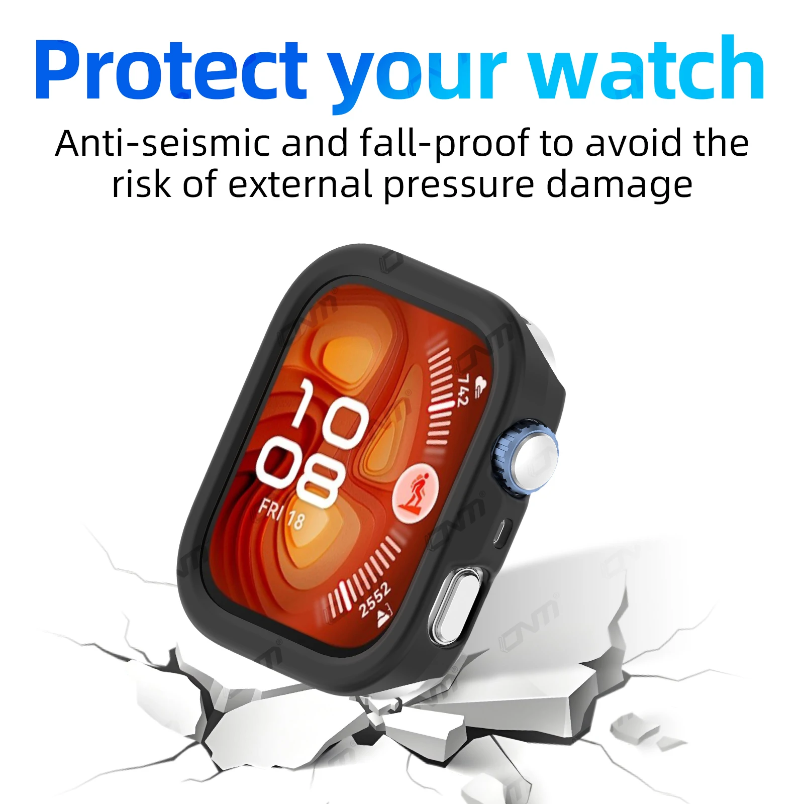 حافظة حماية مجوفة من البولي كربونات لساعة Huawei Watch Fit 4/4 Pro - غطاء ساعة أنيق ومتين